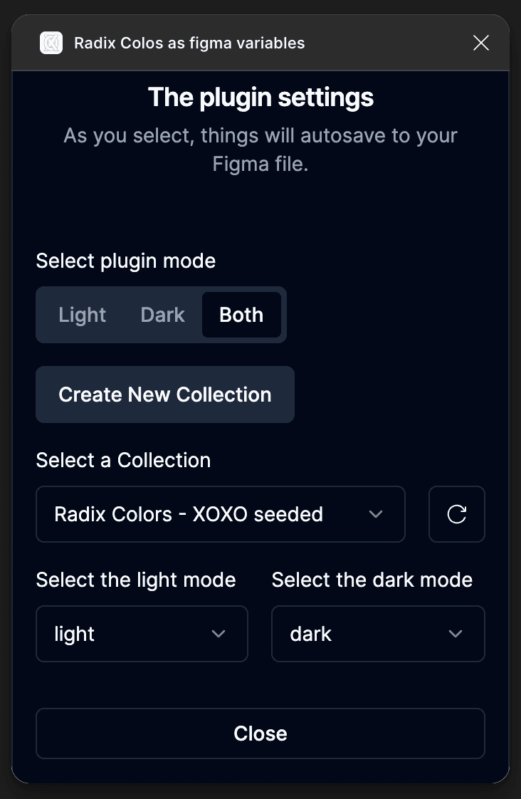 Plugin collection and color mode setup